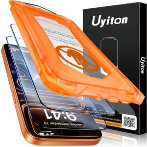 Uyiton Compatible with iPhone 17 Pro Max Matte Screen Protector - Anti-Fingerprint [Easy to Install] Shatterproof Full Coverage Smooth as Silk 9H Tempered Glass Screen Cover, 2 Pack