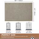 BEQHAUSE Door Mats Indoor Entrance 32"x48", Non-Slip Entryway Rugs Absorbent Washable, Low Profile Waffle Floor Mats for House, Dirt Trapper Doormat Inside Welcome Mat for Dog Mud Paws, Beige