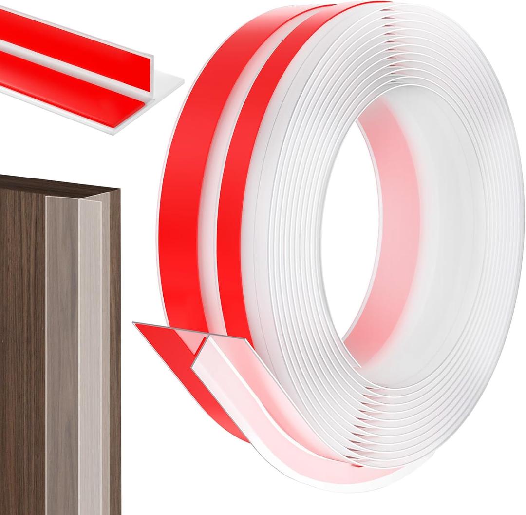 Silicone Weather Stripping Door Seal,2026 Upgraded Seal Strip for Windows Gaps, Double-Sided Strong Adhesive Design,Door Seal Strip for Side of Door (10FT x 1.37IN, transparent)