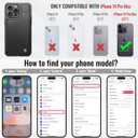 Compatible with iPhone 14 Pro Max Wallet Case with Card Holder RFID Blocking for Women Men, Double Magnetic Clasp Kickstand Shockproof Phone Case Fit for iPhone 14 Pro Max, Black