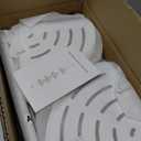 Matte White Tension Shower Caddy Corner Organizer, Rust-Proof Stainless Steel | 4 Deep Adjustable Shelves, Anti-Slip Tension Pole 34–114” | Hooks, Towel Bar & Soap Holder for Clean Modern Bathrooms