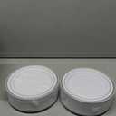 100PCS White Plastic Plates for Party, 7 Inch Heavy Duty Dinner Plates with Silver Rim, Disposable Plates for Wedding and Birthday (White Silver)