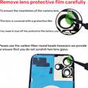 16 Plus Back Glass Replacement for iPhone 16 Plus Rear Back Cover Glass Waterproof and Camera Lens+Professional Repair Tool Kit (Teal)