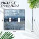 Blue Grey 2 Gang Wall Switch Plate Decortive Light Switch Cover Wall Plate Cover for Bedroom Kitchen Home Decor