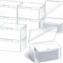Vicenpal Playing Card Boxes Snaps Closed Clear Plastic Cases Poker Gaming Playing Cards Trading Card Storage Boxes Compatible with MTG TCG 100 Game Cases 4.3 x 2.95 x 2.2 Inches(8 Pcs)