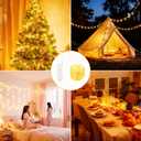 33FT 100 LED Fairy Lights String With Hook, Rechargeable 450mAh Battery Operated String Lights Build in Remote & Timer, IP65 and Dual Power for Indoor Outdoor Bedroom Garden Christmas Party Decor