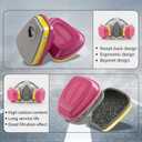 Respirator Cartridge, 60923 Particulate Filter, for Half and Full Face Pieces 6000, 7000 and FF-400 Series, Effective Filtering Organic Vapors, Acid Gases and Particulates, 1 Pair