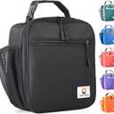CaCTOUR Lunch Box for Men Women Adult,Premium Insulated Lunch Bag,Portable Small LunchBox for School Work Picnic (Black)