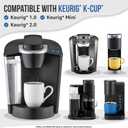 Keurig Compatible Descaling Solution and Keurig Cleaner Pods. Removes Limescale & Cleans Pod Area. Better Tasting & Hotter Coffee. 4 Uses of Descaler & Cleaner.