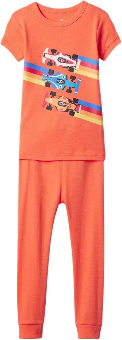 GAP Unisex Baby Short Sleeve Long John Pajamas Coral Key 6-12M