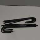 12 Inch Rebar Stakes, J Hook Ground Stakes 10 Pack Black Ground Anchors for Tent Heavy Duty for Plants Anti-Rust Landscape Fabric Artificial Turf