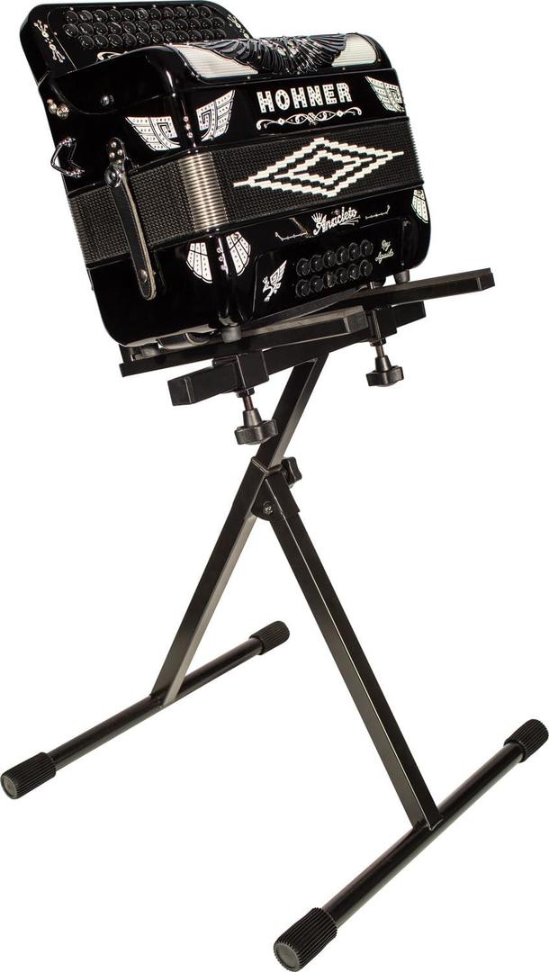 Nomad Music Adjustable Accordion Stand - Durable Accordion Holder for Securely Displaying and Playing Your Instrument with Ease of Access for Live Performance and Practice