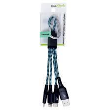 CELLCandy® 4-in-1 Charge Cable - Light Blue/Black