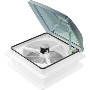 Kohree 14" RV Vent Fan 10 Speed Reversible Manual Lift: 12V Super Quiet RV Roof Vent Fan for Camper Trailer Bathroom, RV Exhaust Fan with 10 Blades (NO REMOTE)