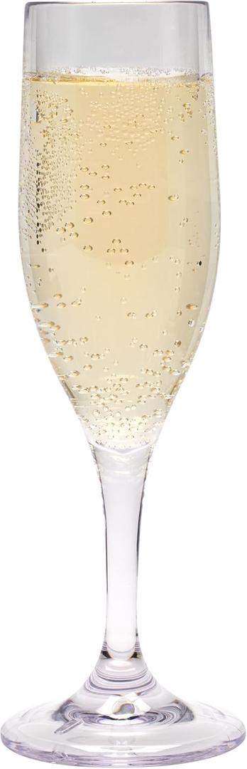 G.E.T. SW-1401-1-SAN-CL-EC BPA-Free Shatterproof Plastic Champagne Glasses, 6 Ounce, Clear (Set of 4) G.E.T. SW-1401-1-SAN-CL-EC BPA-Free Shatterproof Plastic Champagne Glasses, 6 Ounce, Clear (Set of 4)