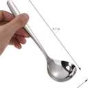 Soup Spoons Stainless Steel Ramen Spoon Set of 4 Heavy Duty Big Spoon Mirror Polished Asian Soup Spoons (Short Handle)