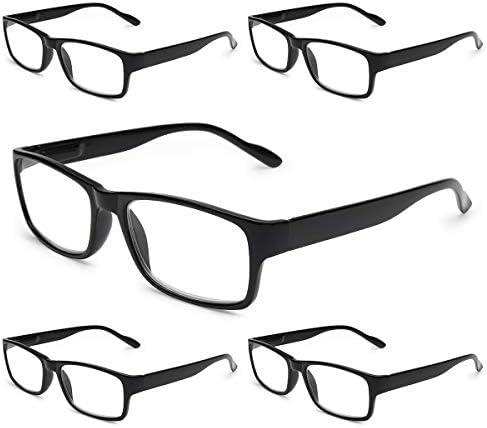 Gaoye Reading Glasses Men/Women, Eyeglasses, Blue Light Readers for Men/Women, Computer Eye Glasses, Cheaters (+2.0)  5 pcs