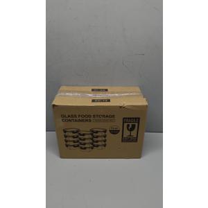 12-Piece Small Glass Food Storage Containers with Lids Airtight, 1.5 Cup Meal Prep Containers Set, Microwave & Dishwasher Safe, Leak-Proof, BPA-Free, Grey