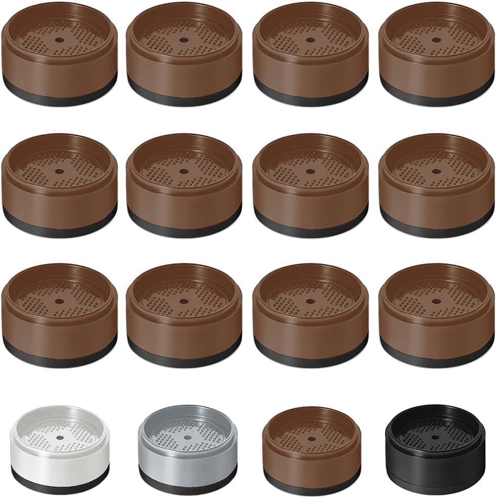 Bed Risers 1 inch, 2 inch, 3 inch, 4 inch Heavy Duty, Adjustable Furniture Riser for Table Desk Couch Sofa Chair Refrigerator Washing Machine, Stackable Bed Raisers Blocks (Brown 12 Pack, 1 inch)