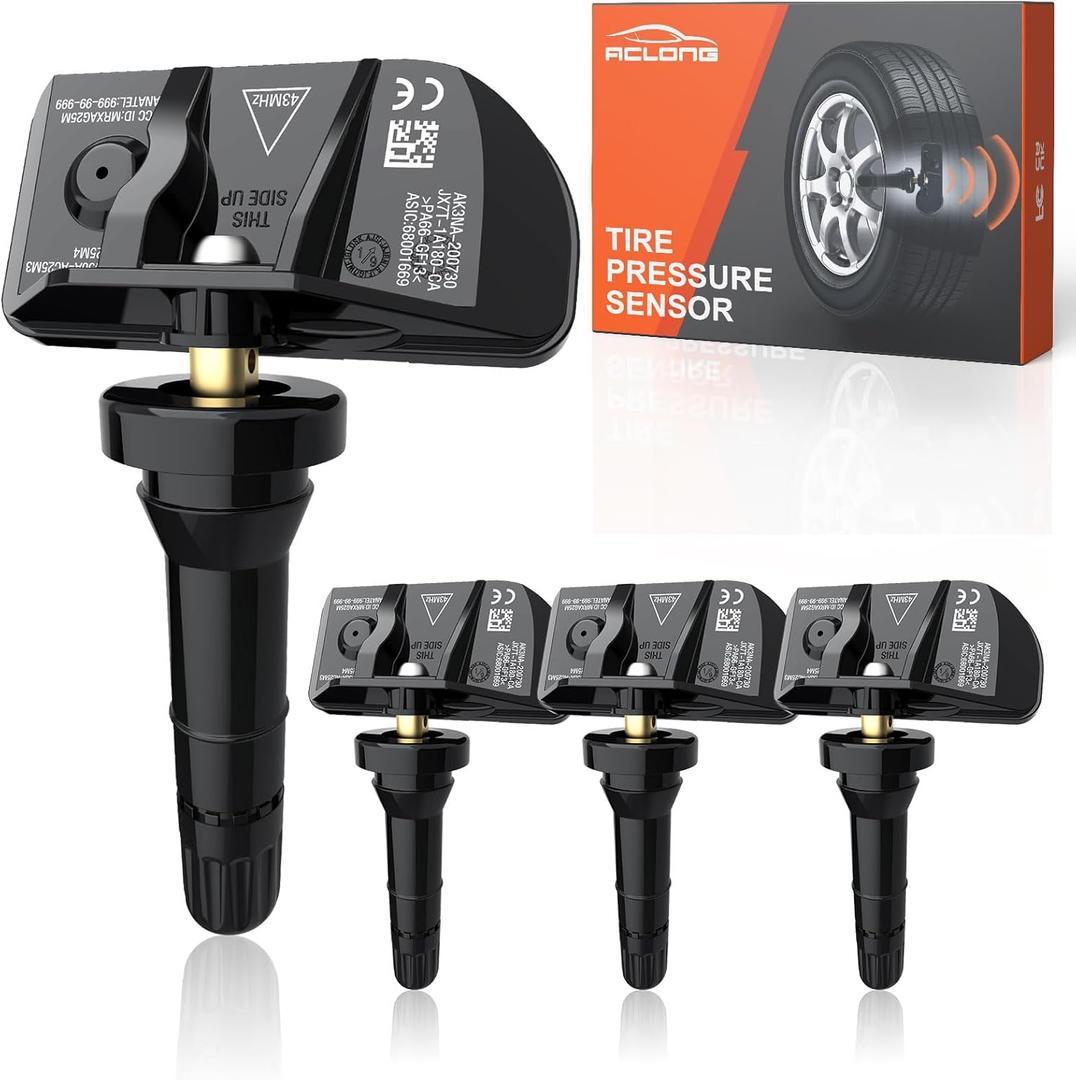 TPMS Sensors, 433 MHZ Tire Pressure Monitor System Replacment Sensor for 2020-2024 Chevy Silverado GMC Sierra Cadillac Buick Pontiac for OE Part # 13533166, 13542523 4pcs