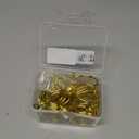 Hotop 30 Pcs Metal Drapery Curtain Rings 0.98/1.26/1.65 inch Interior Diameter and 30 Pcs Hanging Curtain Drapery Pin Hooks for Window Door Shower(Gold,42 mm)