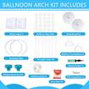 Balloon Arch Kit - Adjustable 8.2FT & 6FT Balloon Arch Stand with Base, Reusable Half Arch Balloon Stand Floor Frame for Birthday Wedding Baby Shower Holiday Graduation Events Decorations (White)