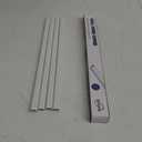 Wire Covers for 2 Cords, 68in (4X L17in) Wire Hider on Wall Mounted, White Cord Cover Kit, Cable Cover Cable Concealer for Extension Cord, Ethernet Cable, Speaker Wire, 0.7in(W) x 0.4in(H) (Medium)