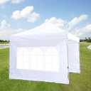 SCOCANOPY Church Window Sidewall for 10x10 Canopy Frame, 3Pack Sunwalls Only,Brown