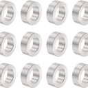 uxcell 12pcs Aluminum Spacer 12mm Bore x 20mm OD x 8mm Length Screw Bushing Plain Finish Round Metal Spacer for M12 Screws Bolts and Rods