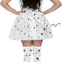 Spooktacular Creations 6 Pcs Halloween Women Dalmatian Dog Costume Set, Dalmatian Puppy Costume for Adult Women (Medium)