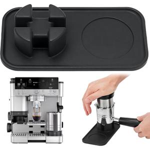 Portafilter Holder with Ninja Coffee Machines, Silicone Tamping Mat Compatible for Ninja Luxe Cafe ES601 ES701 (Black)