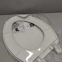 Bemis 7300SLEC Slow Close Toilet Seat, Easy Clean Hinges and Durable Plastic Seat, Made in USA, Elongated, White