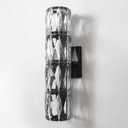 Crystal Wall Sconce,Indoor Modern Sconces Wall Lighting, Matte Black Wall Sconces for Bathroom,Bedroom,Living Room,Hallway