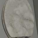 Angol Shiold Elongated Marble Toilet Seat with Zinc Alloy Hinges, Easy to Install and Clean, Anti-pinch (Gray) (Elongated-18.5)