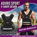 Aduro Sport Adjustable Weighted Vest Workout Equipment, 26lbs-46lbs Body Weight Vest for Men, Women, Kids, Black