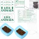 Eaasty 23 Pcs Pet Airline Travel Kit Kennel Travel Kit, Includes 4 Live Animal Stickers 2 Pet Bowl 1 Live Pets Label 5 Storage Bag 10 Cable Ties 1 Tag Animal Outdoors Accessories for Dogs Cats