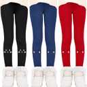 2 Pack Resinta Girls Fleece Lined Leggings Cotton Kitty Print Thermal Pants Thick Warm Tights Winter Clothes for Kids 10-12 Y