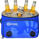 Corona Insulated Cooler with Speakers  Holds 36 Cans, Modern Floating Design, Super Portable Travel Bag, Durable Bluetooth Speaker for Parties, Festivals, Boats, Beaches