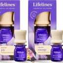 Lifelines Essential Oil Blends, 2-Pack - Blended Essential Oils with Mess-Free Precision Pump for Aromatherapy Diffusers - Long-Lasting Scented Fragrance - in Bloom (Joy & Energy)