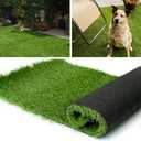 Artificial Grass Rug 4FTx6FT(24 Square FT) Fake Grass Pet Dog Mat Pad with Drain Holes Realistic Indoor Outdoor Astroturf Garden Lawn Landscape Patio Synthetic Turf Mat Thick Faux Grass