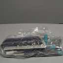 3-in-1 Detachable Broom and Mop Set Combo for House Cleaning, Collapsible Broom and Mop for RV Camping, Home, Dorm, Extension Pole, Window Squeegee, Grey (White)