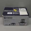 Kitchen in the box Food Processor, Electric Meat Grinder & Food Chopper with 400W Powerful Veggie Chopper-2 Bowls（8 Cup+8 Cup） & 2 Bi-Level Blades for Meat/ Fish/ Vegetable/ Baby Food（Black Button）