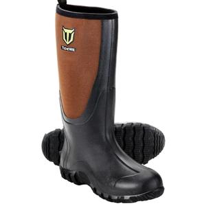 TIDEWE Rubber Boots for Men Multi-Season, Waterproof Rain Boots with Steel Shank, 6mm Neoprene Sturdy Rubber Outdoor Hunting Boots (Black, Brown, Next Camo G2) Size 10