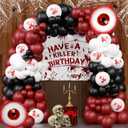 Halloween Balloon Arch Kit Scary Halloween Birthday Party Decorations-Red Black White Bloody Hand Balloons With Have a Killer Birthday Banner Eye Balloons For Hallo-ween Theme Party Supplies