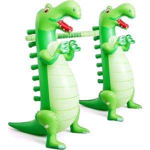Poen Inflatable Dinosaur Limbo Inflatable Dinosaur Toy Limbo Game for Kids Adults Summer Indoor Outdoor Blow up Dino Theme Christmas Party Games Favors Party Supplies, Pump Not Included