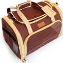 Large Cat Carrier Soft Dog Carrier for Small Dogs Pet Bag Carriers for Cat Dog Travel Bag Large Small Dog Puppy Kitten Rabbit Bunny Airline Approved for Traveling (L Brown) (20" x 13" x 14")