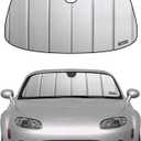 Pigenius Windshield Sunshade for Mazda MX-5 Miata 2006-2015, Premium Grey Leather Finish