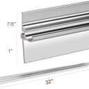 32” Shower Door Drip Rail With Sweep compatible with Chrome Framed Shower Door Bottom for Sliding Glass Shower Doors bottom Replacement Parts