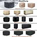 SheeChung Fire Pit Round Cover 24" D X 27" H,Heavy Duty 600D Waterproof & Weather Resistant Outdoor Cover,Fits 20-24 inch Column Propane Gas Firepit Bowl