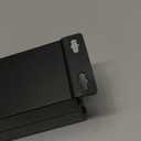 10 Outlet Metal Power Strip with 12Ft/125V/15A Long Extension Cord Black Heavy Duty Power Strip for Kitchen,Office,School,Commercial,Workshop,Industrial,ETL Certified and Listed,Black(12FT)